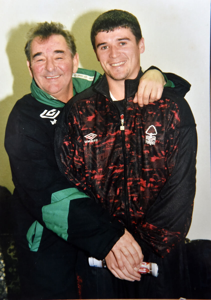 Nottingham Forrest manager Brian Clough with Roy Keane in December 1992. Picture: Eddie O’Hare
Nottingham Forrest manager Brian Clough with Roy Keane in December 1992. Picture: Eddie O’Hare