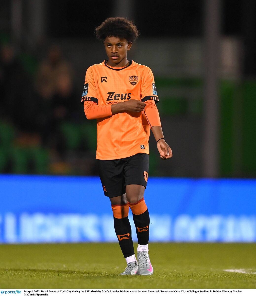 David Dunne of Cork City during the SSE Airtricity Men's Premier Division match between Shamrock Rovers and Cork City at Tallaght Stadium in Dublin. Photo by Stephen McCarthy/Sportsfile