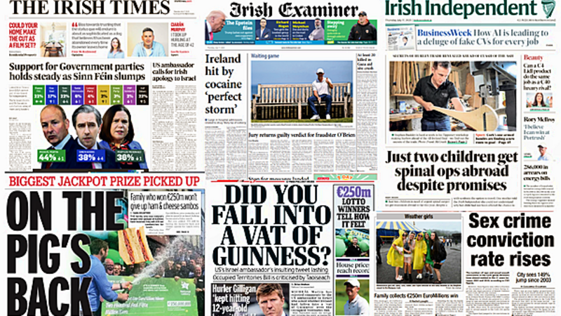 What the papers say: Thursday's front pages What the papers say: Thursday's front pages