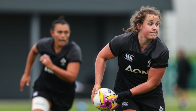 <p>Enya Breen on the move in Ireland training. Picture: Picture: INPHO/Ben Brady</p>