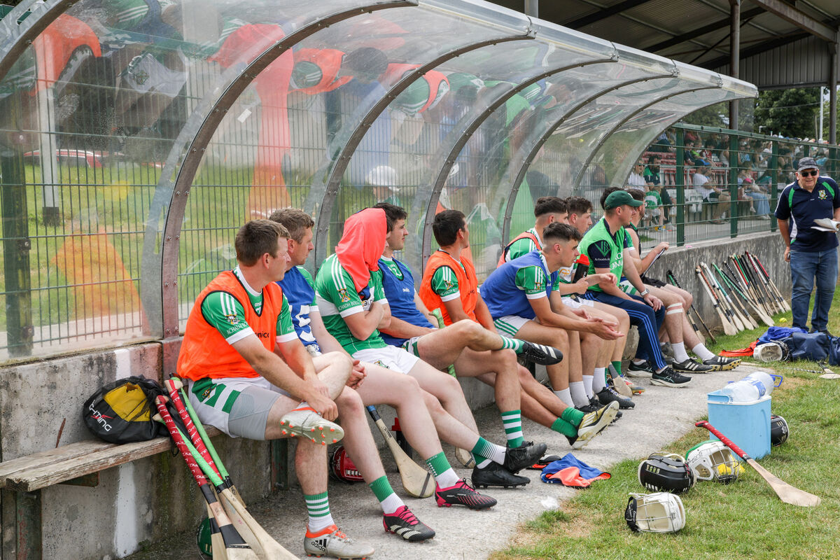 Aghabullogue subs wait for the final whistle during the RED FM county Division 5 final between Ballyhea and Aghabullogue that was played at Glantane, Co. Cork.- Picture: David Creedon Aghabullogue subs wait for the final whistle during the RED FM county Division 5 final between Ballyhea and Aghabullogue that was played at Glantane, Co. Cork.- Picture: David Creedon