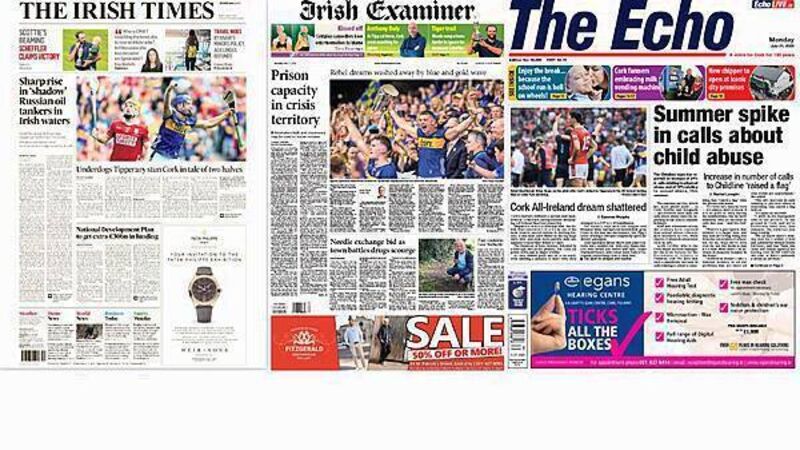 What the papers say: Monday's front pages What the papers say: Monday's front pages