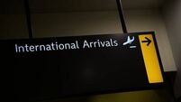 Airport signage for international arrivals