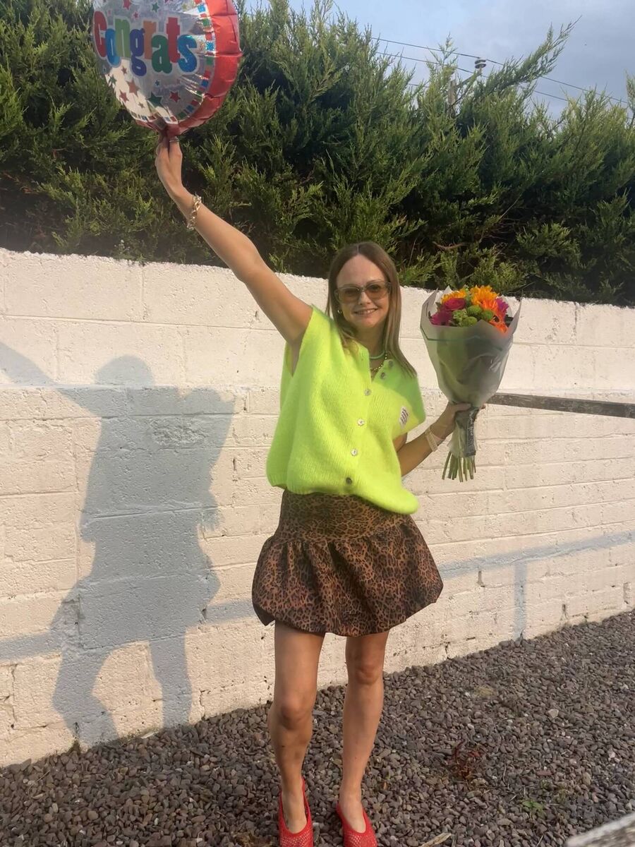 Helen after completing five weeks of chemotherapy and radiation treatment.