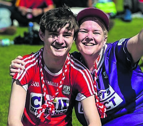 John and Imelda Whyte from Mahon inside the Rebel Fanzone at Páirc Uí Chaoimh supporting Cork in the All-Ireland final. Picture: Chani Anderson
                    
