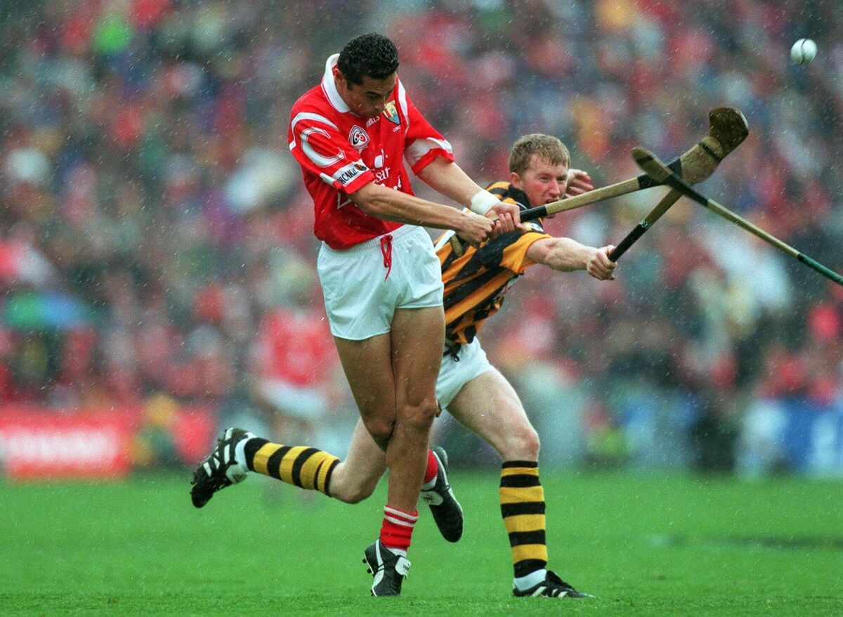 Seán Óg Ó hAilpín clears from John Power of Kilkenny in 1999. The Cast lost but bounced back to win in 2000. Picture: INPHO/Patrick Bolger