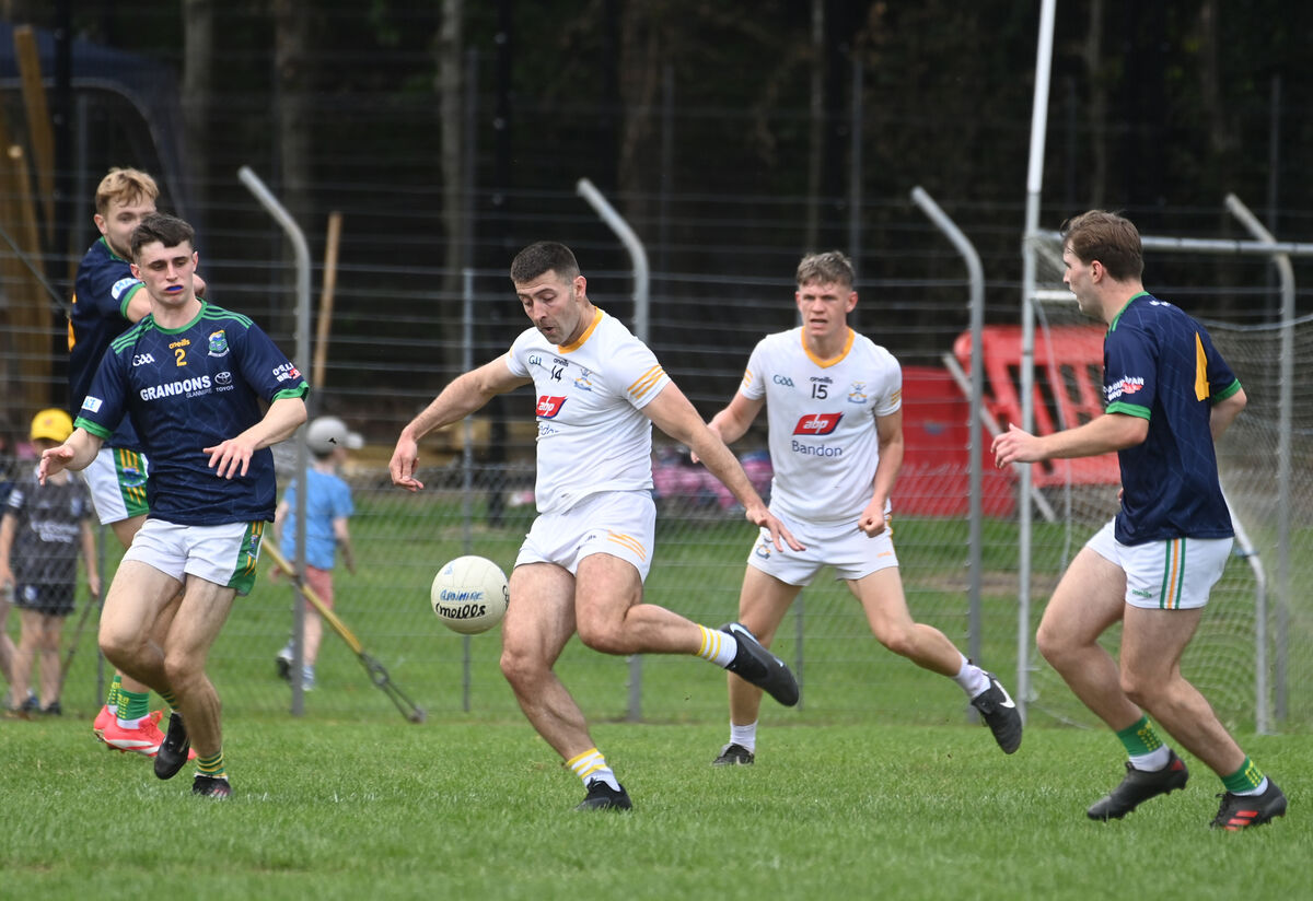  Bandon's Michael Cahalane kicks a point from play against Glanmire. Picture Larry Cummins
