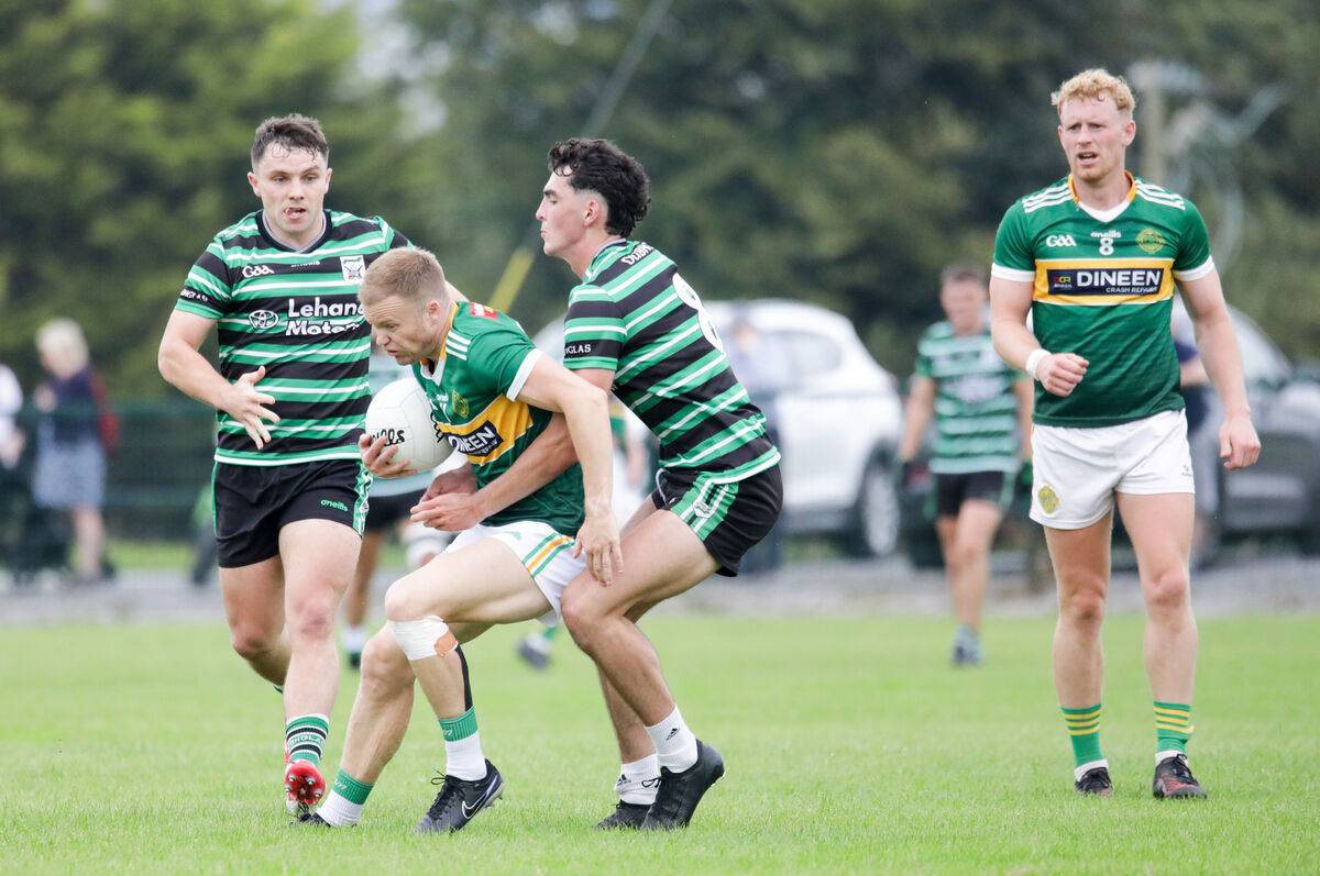 St Michael's Eric Hegarty is tackled by David Buckley of Douglas. Picture: David Creedon St Michael's Eric Hegarty is tackled by David Buckley of Douglas. Picture: David Creedon