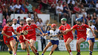 Lorraine Bray is tackled by Hannah Looney with Aoife Healy 26/7/2025