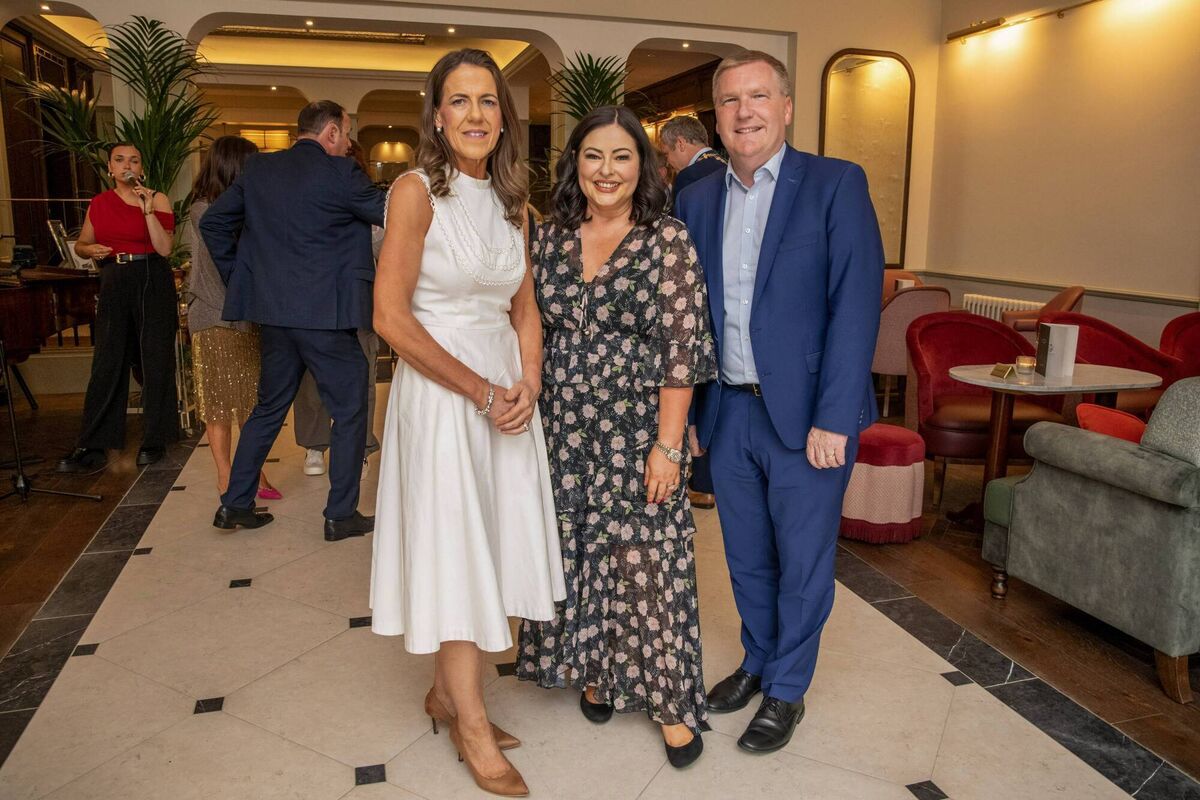  Pictured (L/R): Sarah McGrath, Sandra Murphy (Group Brand &amp; Communications Manager, Trigon Hotels) and Michael McGrath (EU Commissioner) Photo: Colm Lougheed