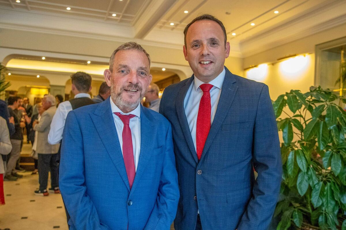 Pictured (L/R): Minister of State Jerry Buttimer TD and Aaron Mansworth (Managing Director, Trigon Hotels) Photo: Colm Lougheed