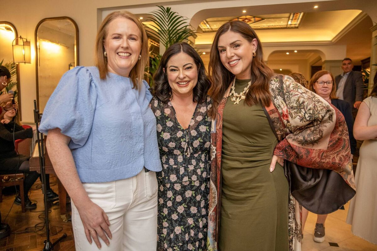 Pictured (L/R): Carmel Lonergan (Director of Group Operations, Trigon Hotels), Sandra Murphy (Group Brand &amp; Communications Manager, Trigon Hotels) and Síle Seoige. Photo: Colm Lougheed