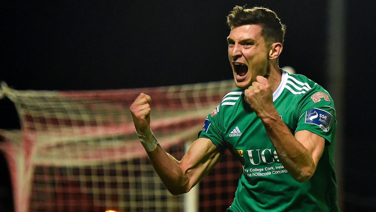 Graham Cummins after hitting the net for Cork City in 2018. Picture: Seb Daly/Sportsfile Graham Cummins after hitting the net for Cork City in 2018. Picture: Seb Daly/Sportsfile