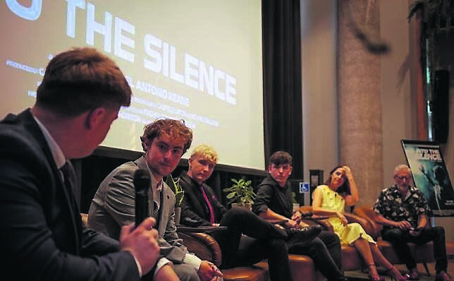 Michael Antonio Keane (second left) at the premiere of Into The Silence. Picture: Shane Lambert Michael Antonio Keane (second left) at the premiere of Into The Silence. Picture: Shane Lambert