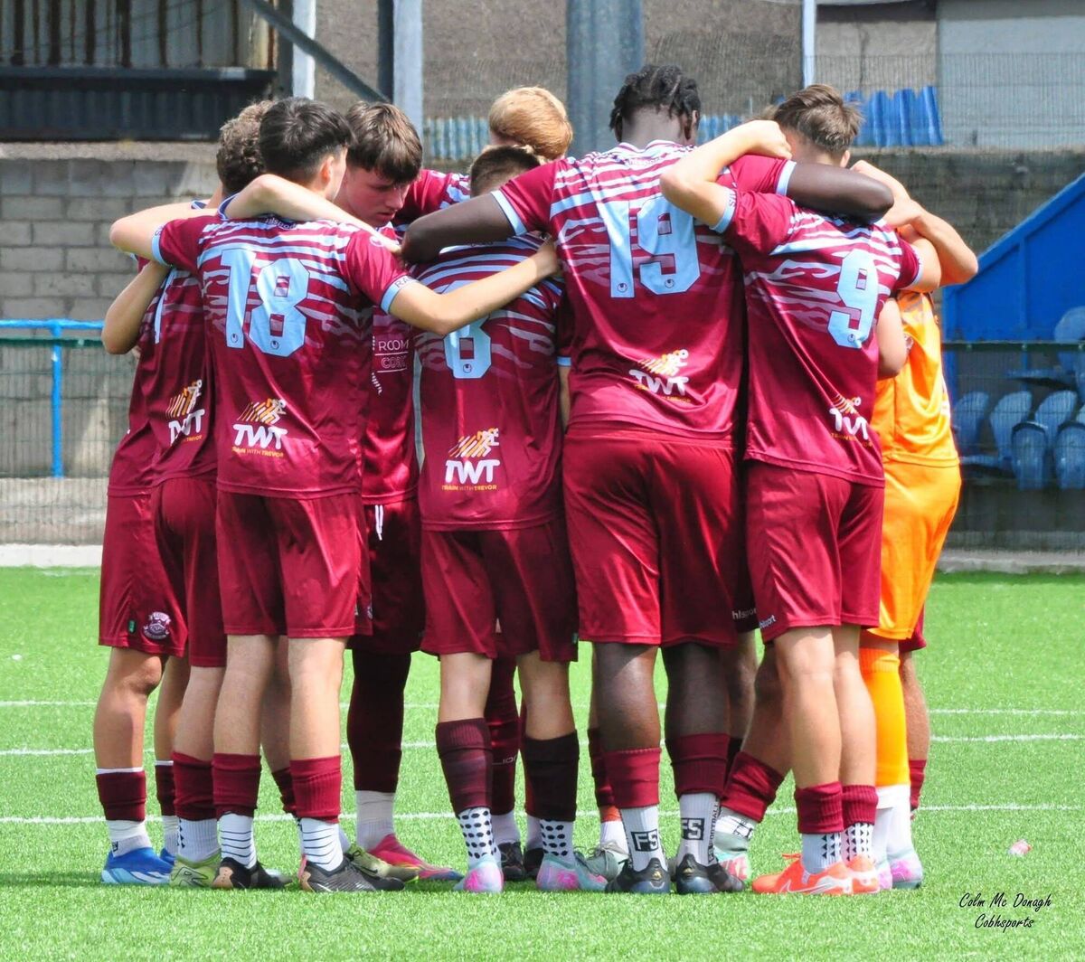 The Cobh Ramblers U17 side get ready for a game The Cobh Ramblers U17 side get ready for a game