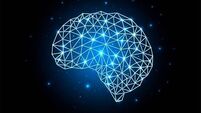 Brain networking abstract route intersection background pattern - stock photo