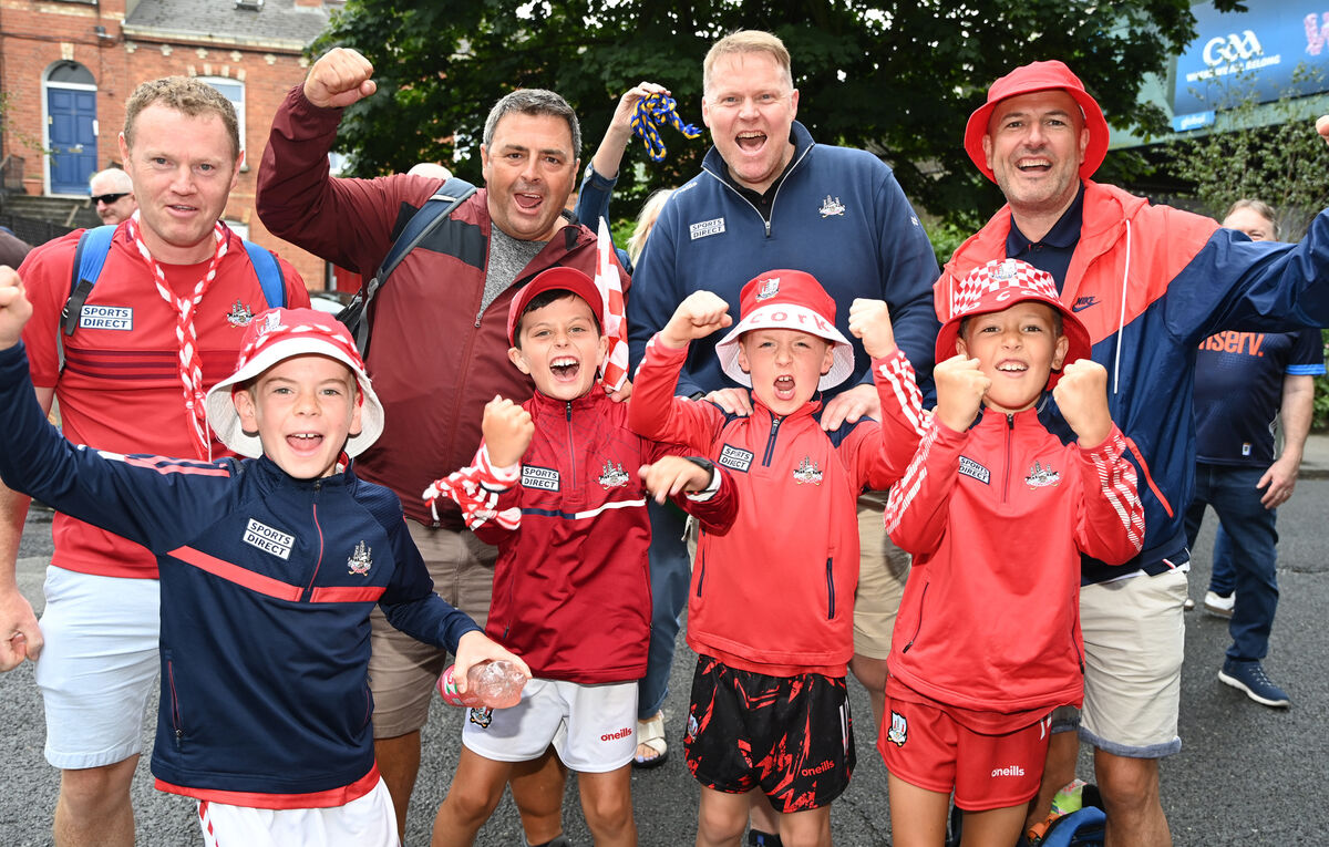 Cork fans from Sarsfields at Croke Park. Picture: Eddie O'Hare Cork fans from Sarsfields at Croke Park. Picture: Eddie O'Hare