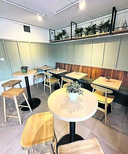 Inside the new cafe. 