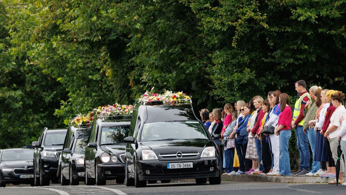 Mourners told mother and children killed in Co Fermanagh shooting 'together and finally safe'
