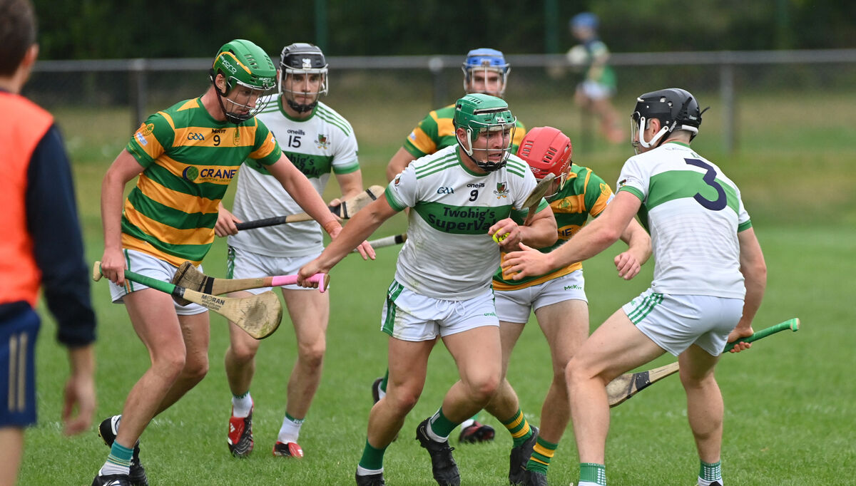 Brian O'Sullivan of Kanturk is tackled by Blackrock players David O'Farrell and Ryan Sweeney. Picture: Dan Linehan Brian O'Sullivan of Kanturk is tackled by Blackrock players David O'Farrell and Ryan Sweeney. Picture: Dan Linehan