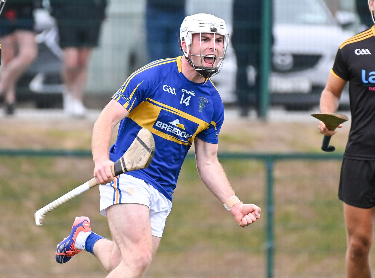 Carrigtwohill's James Mulcahy celebrates his goal against Fermoy, in their Senior A HC clash at Rathcormac. Picture: David Keane. Carrigtwohill's James Mulcahy celebrates his goal against Fermoy, in their Senior A HC clash at Rathcormac. Picture: David Keane.