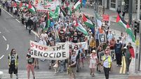 Hundreds take to Cork city streets for 95th weekly rally for Gaza