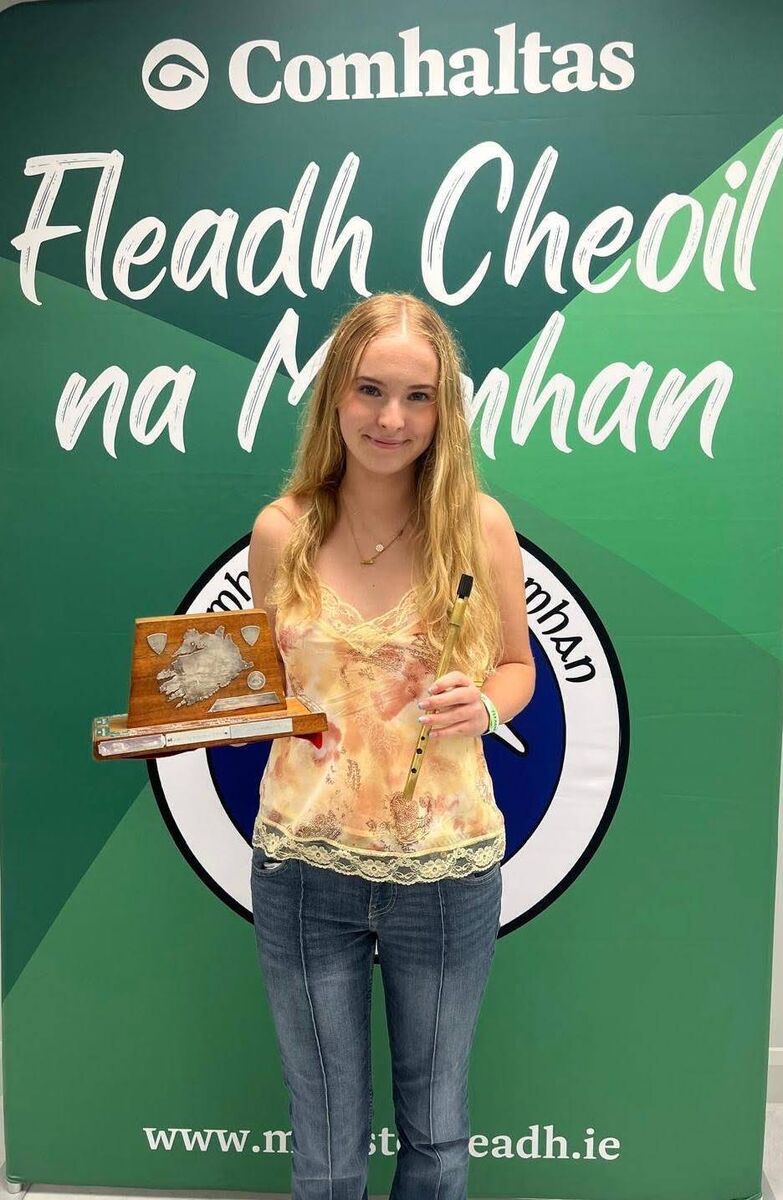 Siún Morrissey who was first in tin whistle slow airs  at the Munster Fleadh Cheoil and goes forward to the All-Ireland finals in Wexford this week.