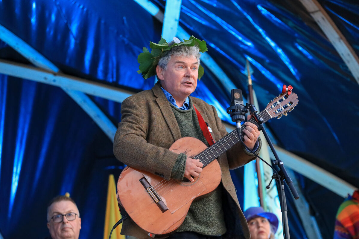 John Spillane singing at Féile na Laoch 2025 (Festival of Heroes) which took place in Cúil Aodha.  Picture: David Creedon