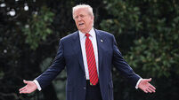 President Trump Takes A Tour Of The White House's West Wing Roof