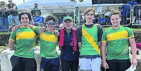 Blackrock Rowing Club U16s team, consisting of Kevin, Cormac, David, Ivan, and Max, placed sixth out of 11 at the county finals last month.