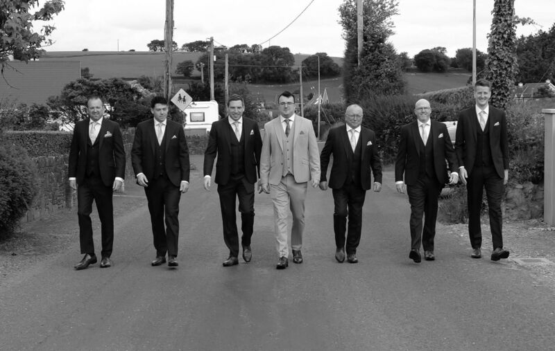 James was supported on the day by some of his closest friends and family members.