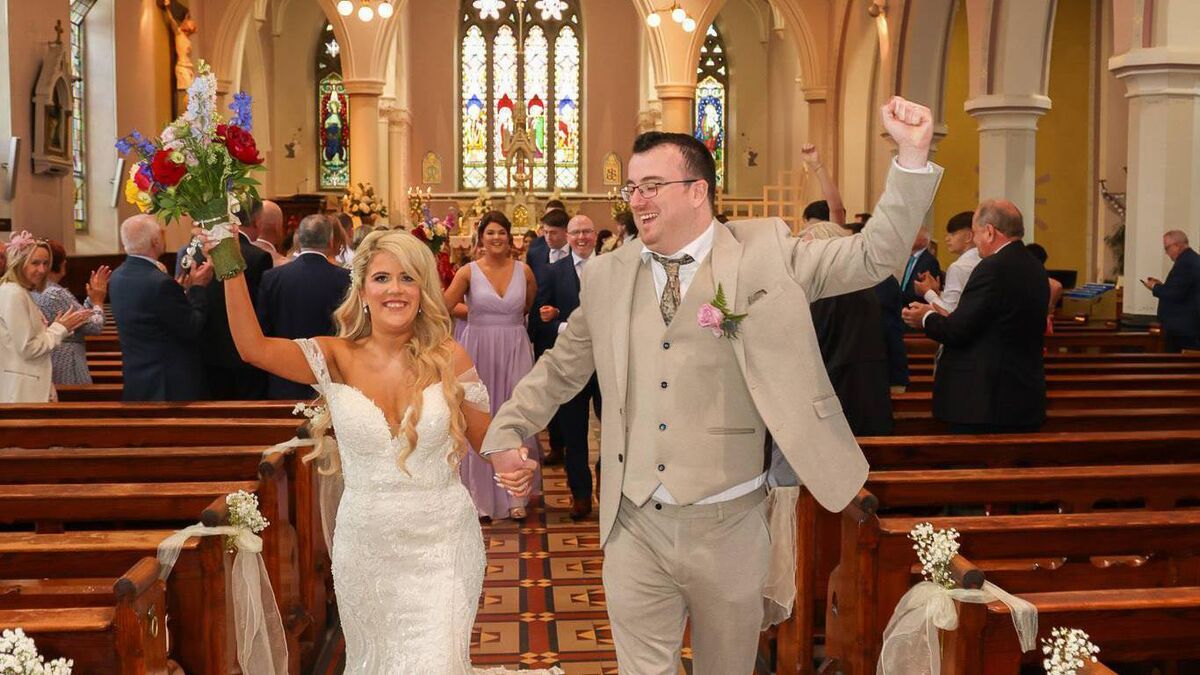 Wedding of the Week: Love at the tea trolley for Cork couple