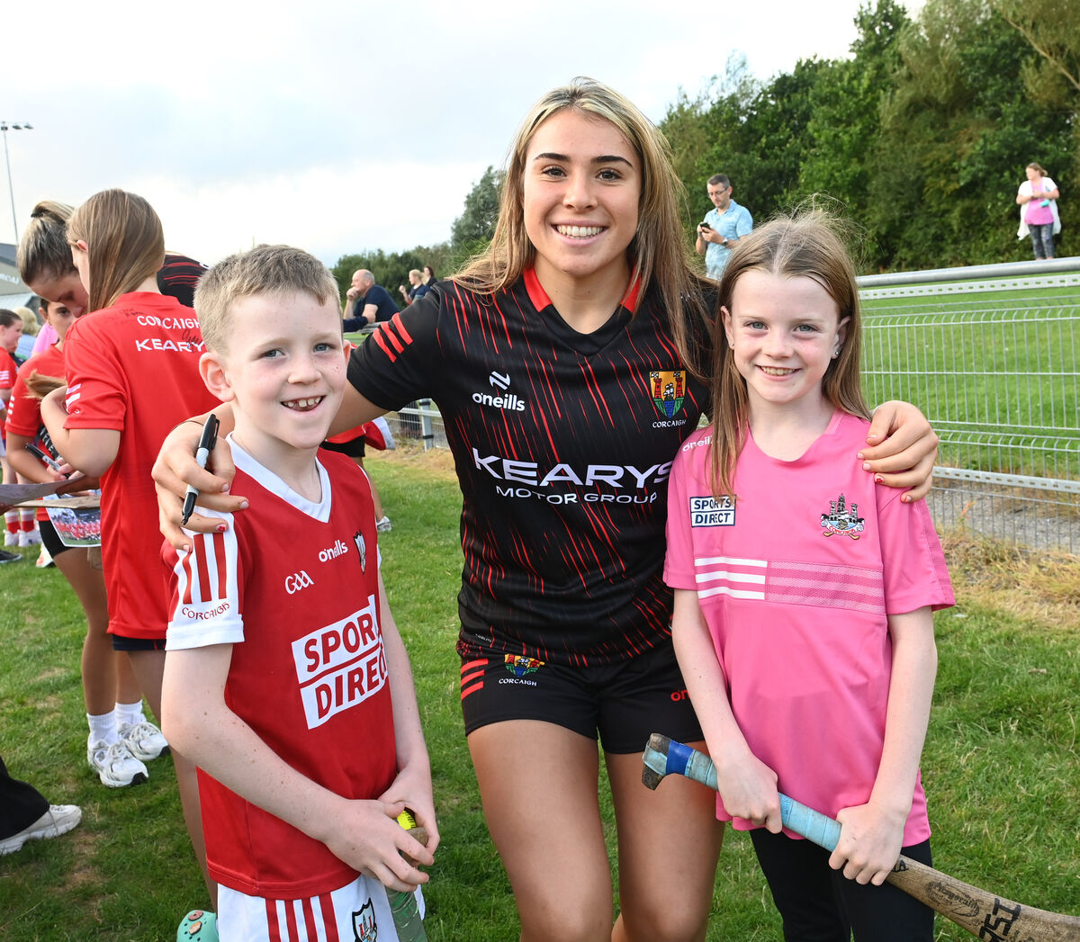  Clodagh Finn with Isaac and Isla Foley at Castle Road. Picture: Larry Cummins