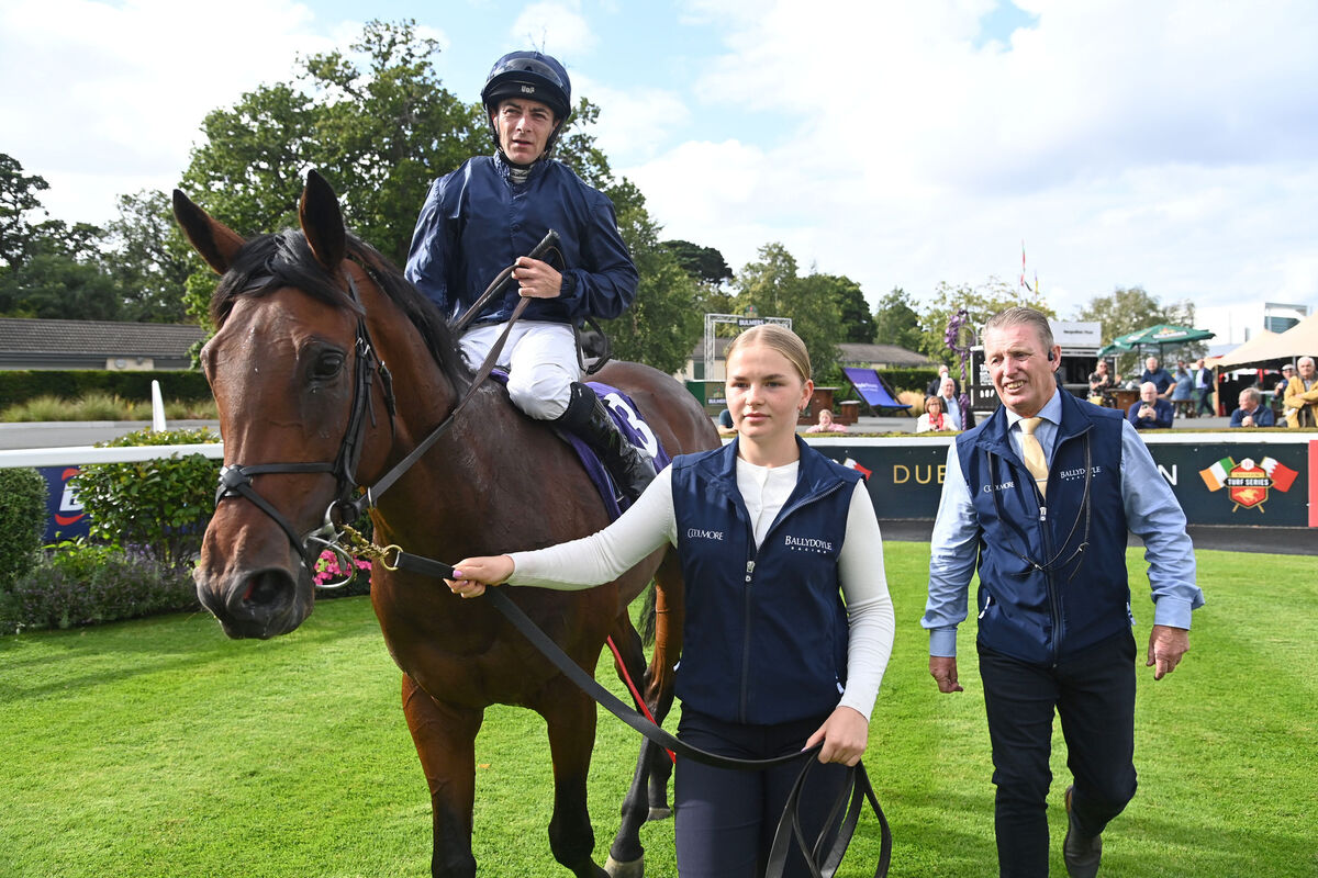 Montreal and Wayne Lordan with Yulia Guisla and Pat Keating after winning the Irish Stallion Farms EBF (C &amp; G) Maiden. Picture: Healy Racing