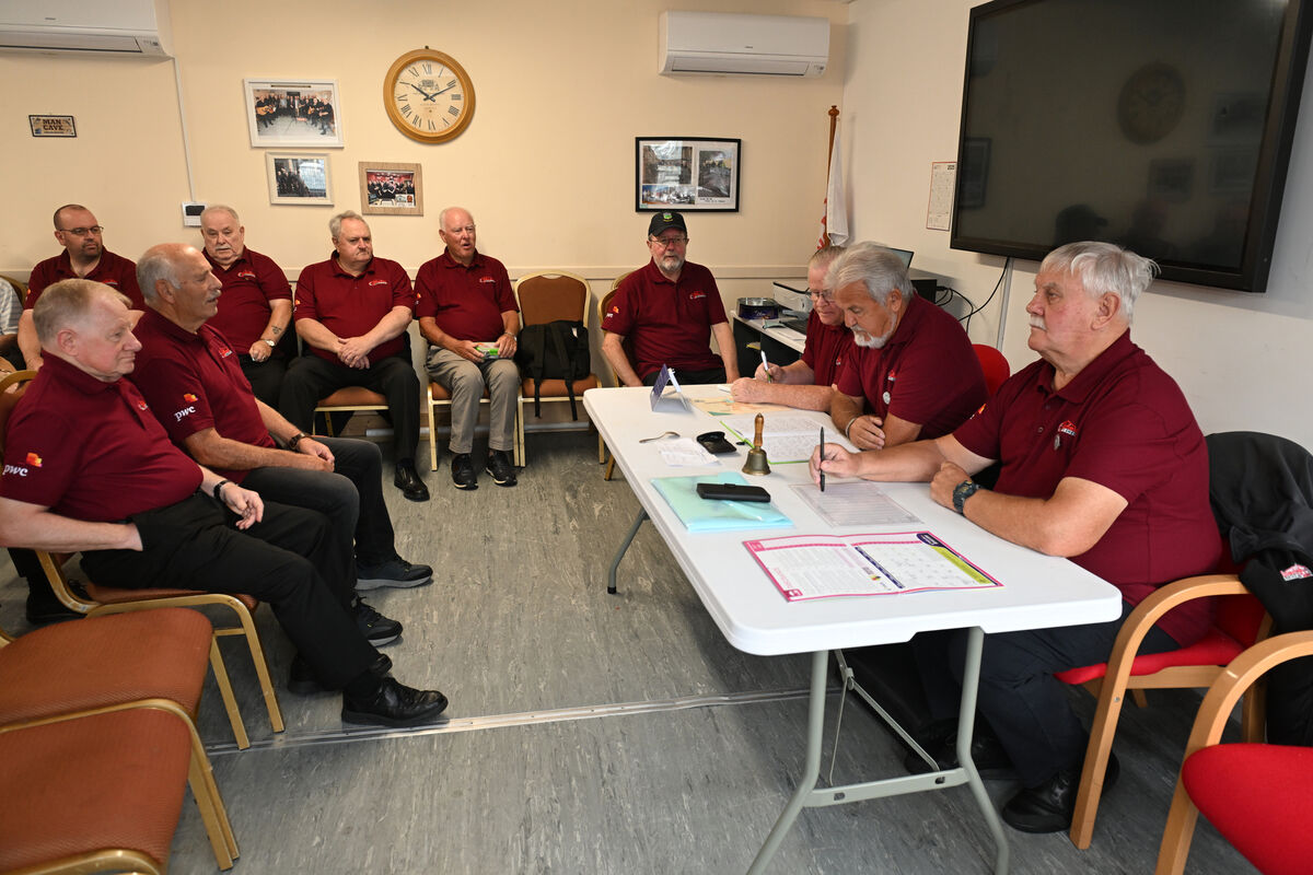 Noel Keohane, chairman getting the meeting underway at the Mayfield Men's Shed. Noel Keohane, chairman getting the meeting underway at the Mayfield Men's Shed.