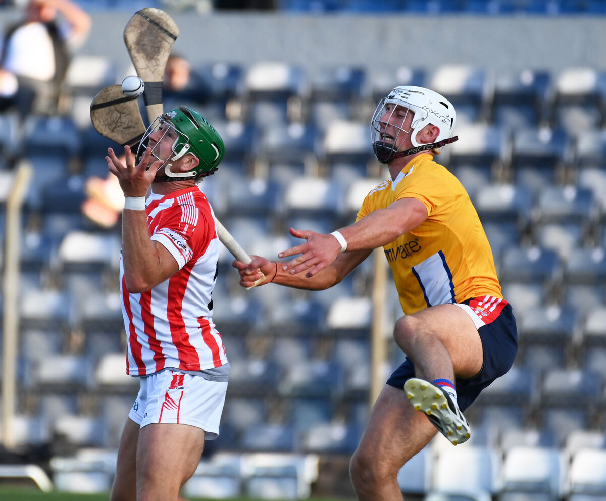 William Leahy (left), seen here in action for Imokilly, impressed for Aghada in their game against Kildorrery. Picture: Eddie O'Hare