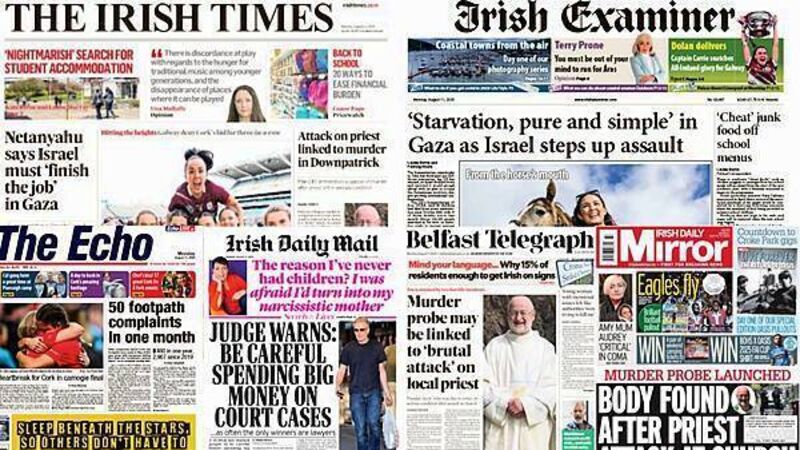 What the papers say: Monday's front pages What the papers say: Monday's front pages