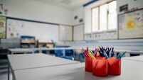 Empty Classroom Ready For Pupils