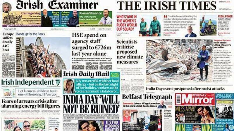 What the papers say: Tuesday's front pages What the papers say: Tuesday's front pages