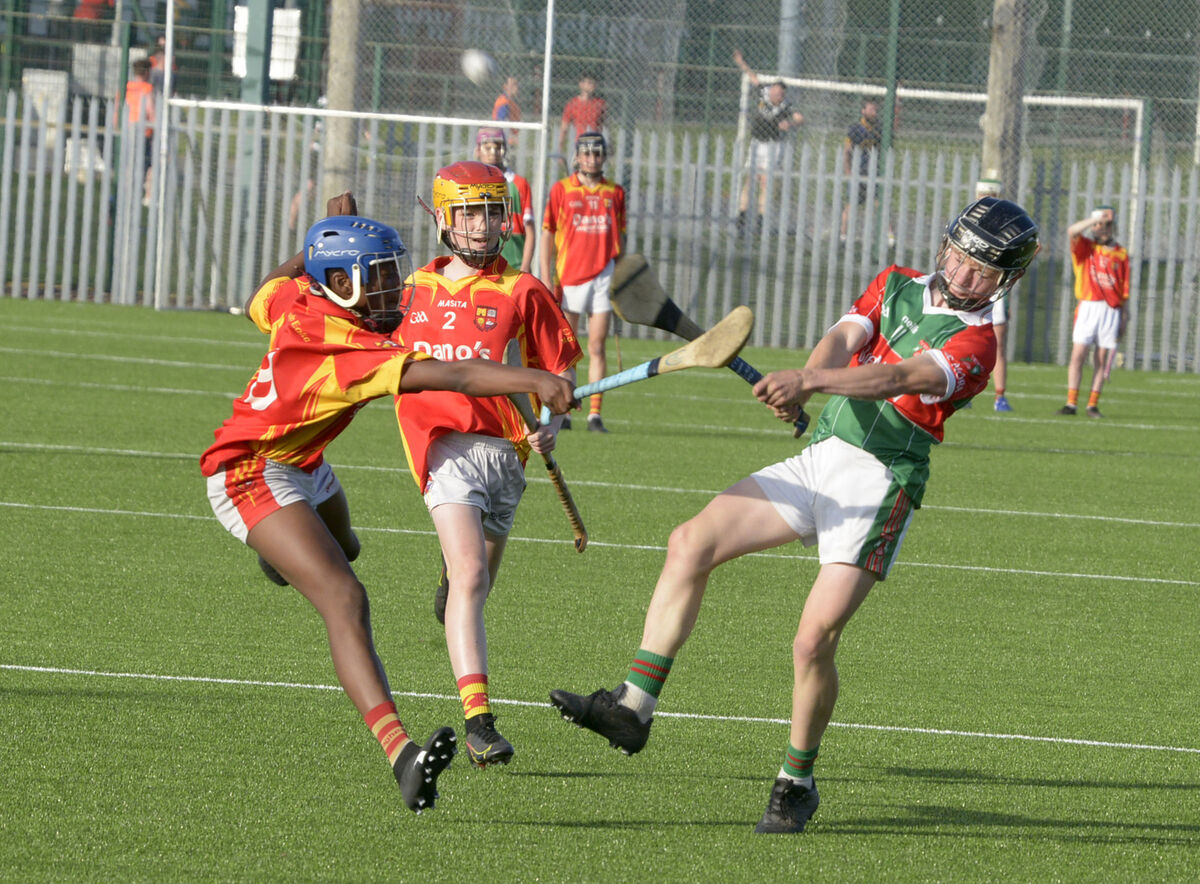  Cormac Murphy, Ballinora, pictured here playing U14, was excellent in their win over Na Piarsaigh. Picture" Denis Boyle