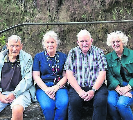 Michael Sheehan, Greenmount; Julie and Joe Mansfield, Togher, and Mary Doherty, Glasheen, at the 2025 Tour de Munster charity cycle on Patrick’s Hill, last Sunday,	Picture: Michael O’Sullivan/OSM PHOTO
                    
