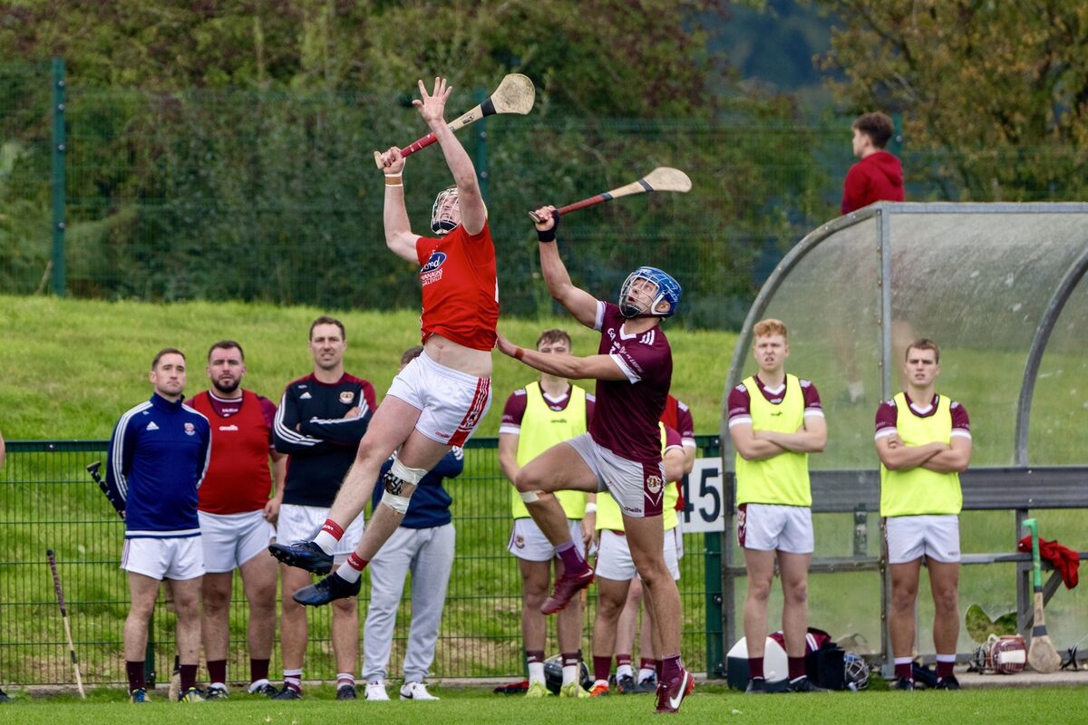 Conor Buckley rises to win possession for Charleville in last year's Co-op SuperStores Premier SHC relegation play-off against Bishopstown. Picture: Chani Anderson