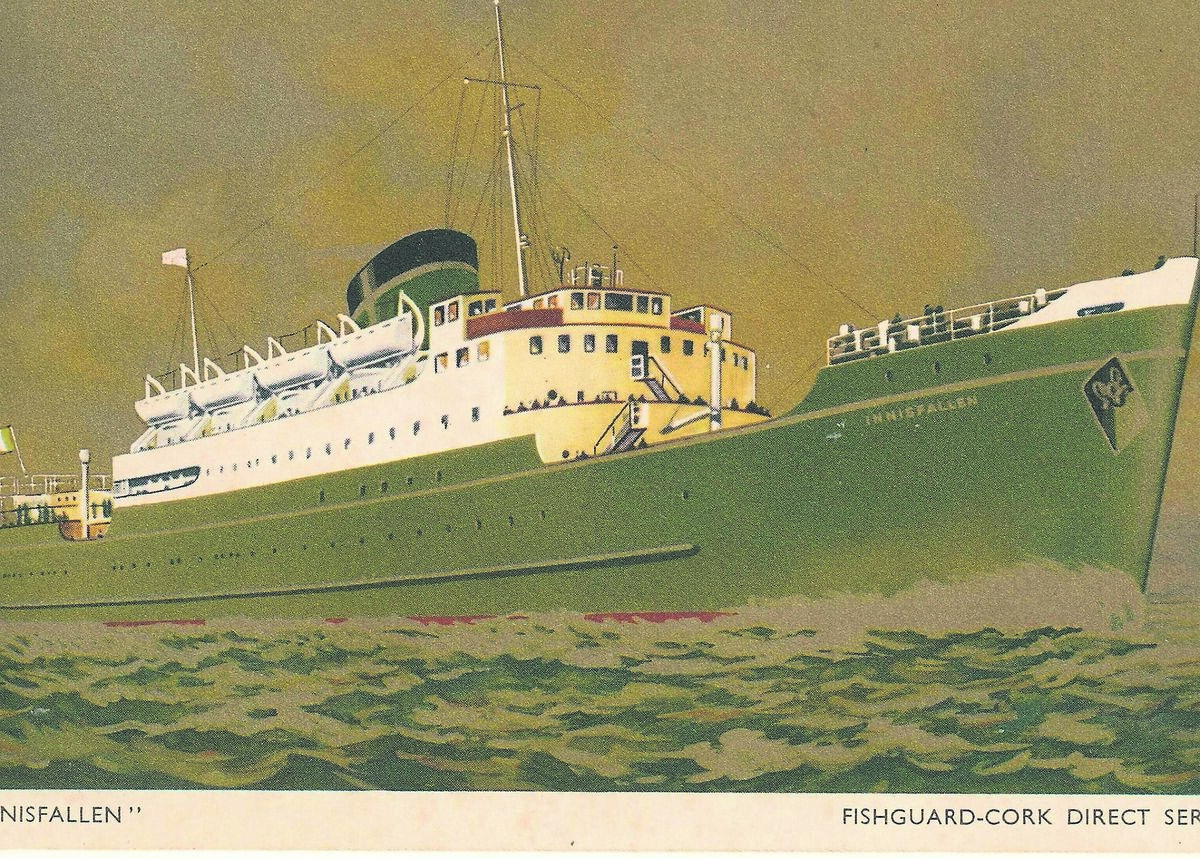 The Innisfallen depicted on a postcard, provided by Throwback Thursday reader Cyril McIntyre