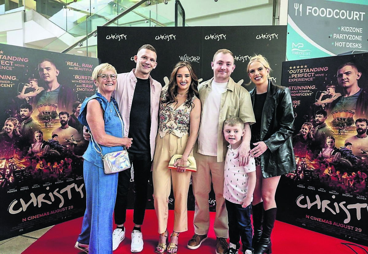 Danny Power, star of the Irish film ‘Christy’, with family and friends on the red carpet at the premiere at the Omniplex at Mahon Point Shopping Centre in Cork. Picture: Chani Anderson
Danny Power, star of the Irish film ‘Christy’, with family and friends on the red carpet at the premiere at the Omniplex at Mahon Point Shopping Centre in Cork. Picture: Chani Anderson