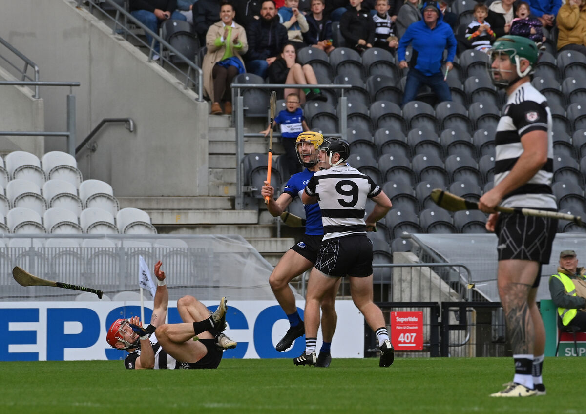 Aaron Myers, Sarsfields celebrates after putting over the winning point against Midleton in their Co-Op Superstores Premier SHC semi-final SuperValu Páirc Uí Chaoimh last year. Picture Dan Linehan Aaron Myers, Sarsfields celebrates after putting over the winning point against Midleton in their Co-Op Superstores Premier SHC semi-final SuperValu Páirc Uí Chaoimh last year. Picture Dan Linehan