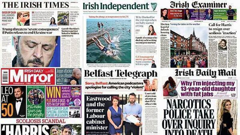 What the papers say: Thursday's front pages What the papers say: Thursday's front pages