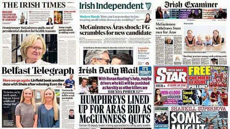 What the papers say: Friday's front pages What the papers say: Friday's front pages