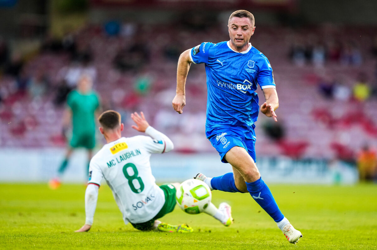 Waterford’s Jordan Rossiter battles with Evan McLaughlin of Cork City. Picture: ©INPHO/James Lawlor Waterford’s Jordan Rossiter battles with Evan McLaughlin of Cork City. Picture: ©INPHO/James Lawlor