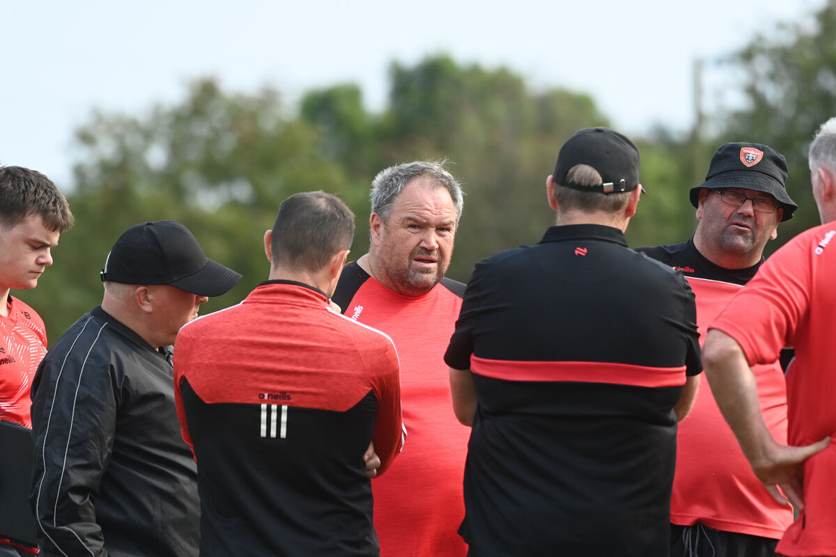 Cloyne manager Cathal Cronin and mentors discuss tactics during the half time break against Ballymartle in the Co-Op Superstores Premier Intermediate Hurling Championship; Cloyne vs Ballymartle at Cobh. Picture: Larry Cummins Cloyne manager Cathal Cronin and mentors discuss tactics during the half time break against Ballymartle in the Co-Op Superstores Premier Intermediate Hurling Championship; Cloyne vs Ballymartle at Cobh. Picture: Larry Cummins