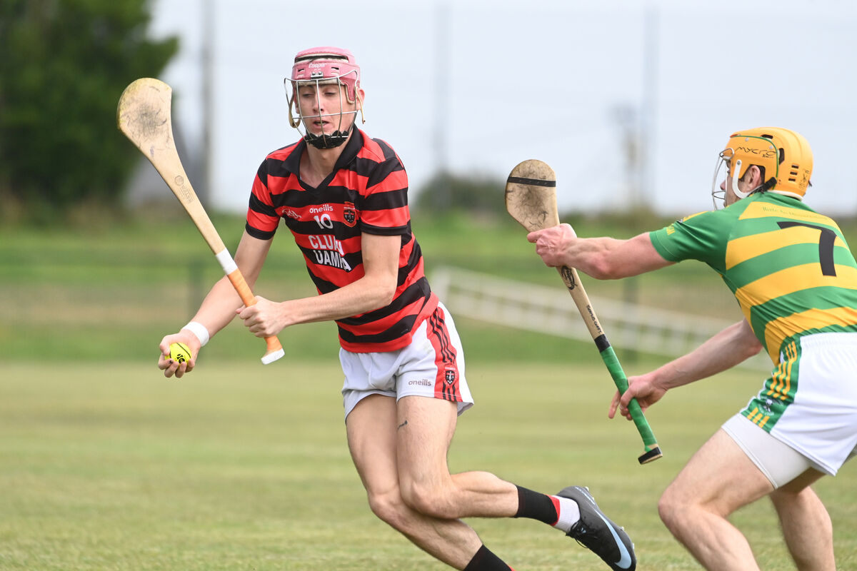 Conor Cahill with possession for Cloyne against SEamus Corry, Ballymartle in the Co-Op Superstores Premier Intermediate Hurling Championship; Cloyne vs Ballymartle at Cobh. Picture: Larry Cummins Conor Cahill with possession for Cloyne against SEamus Corry, Ballymartle in the Co-Op Superstores Premier Intermediate Hurling Championship; Cloyne vs Ballymartle at Cobh. Picture: Larry Cummins